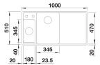 Blanco Axıa III 6-S Volcano Gri Sağ Damlalıklı Granit Eviye - 527226