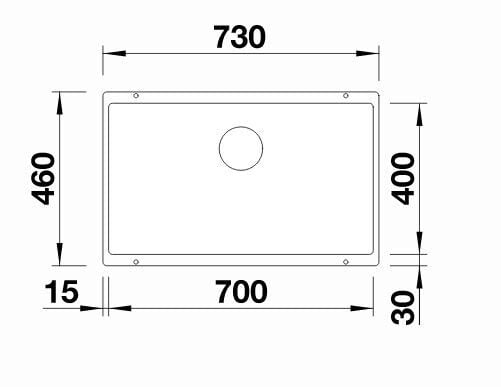 Blanco Subline 700-U Tezgah Altı  Granit Soft Beyaz Eviye - 527173