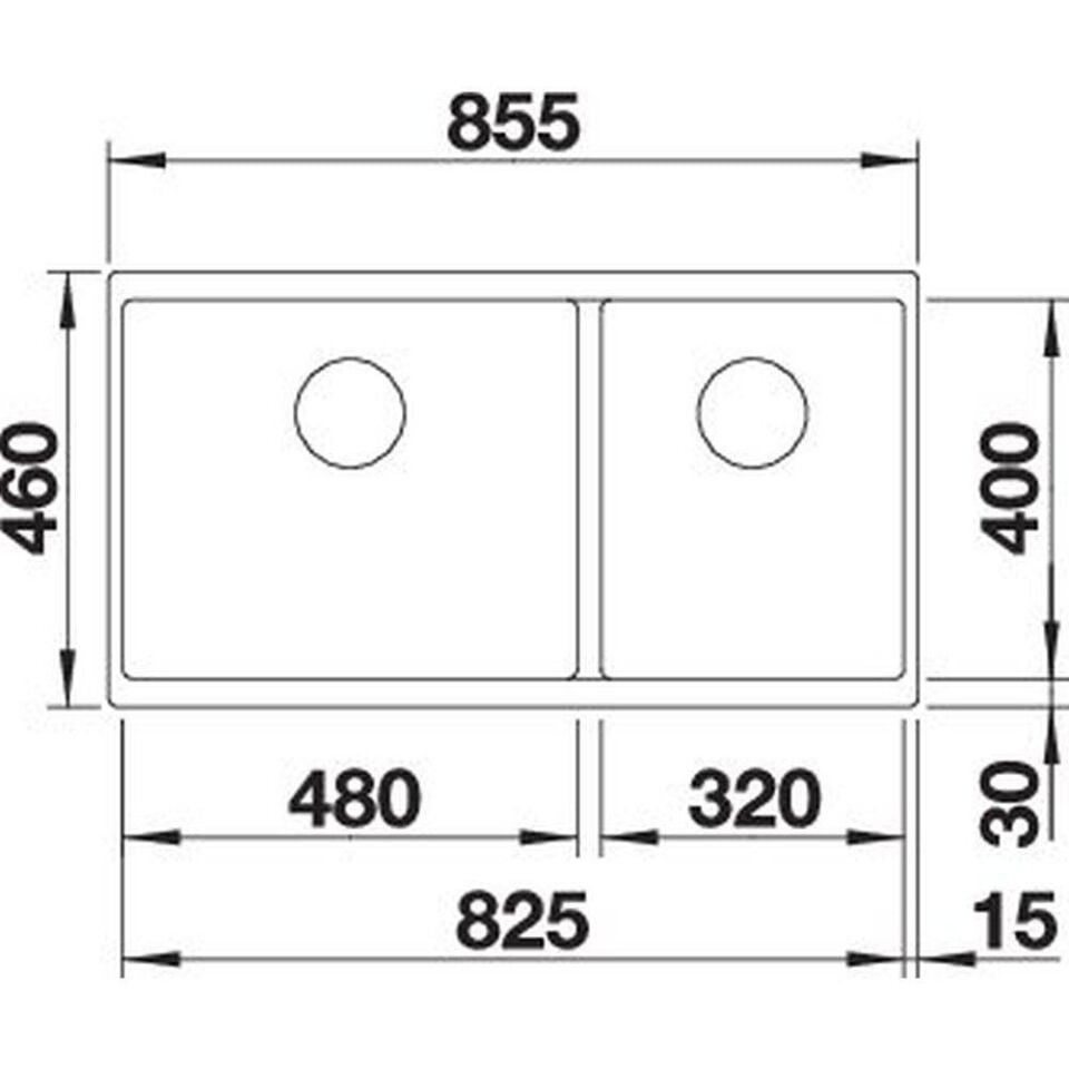 Blanco Subline 480/320-U Tezgah Altı Soft Beyaz Granit Eviye - 527168