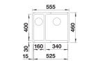 Blanco Subline 340/160-U Soft Beyaz Tezgah Altı Eviye - 527163