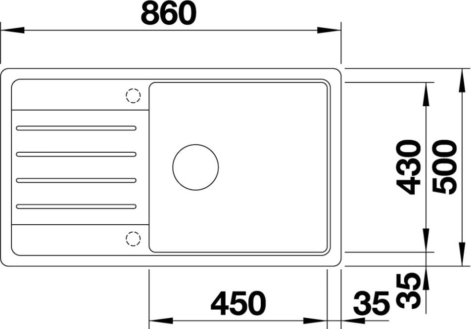 Blanco Legra XL 6-S Tezgah Üstü Geniş Hazneli Granit Soft Beyaz Eviye - 527091