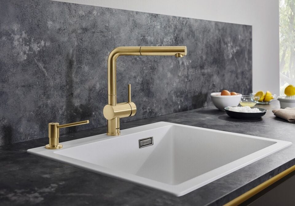 Blanco Linus-S Spiralli Satin Gold Armatür - 526684