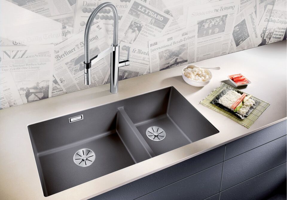 Blanco Subline 480/320-U Tezgah Altı Siyah Granit Eviye - 525993