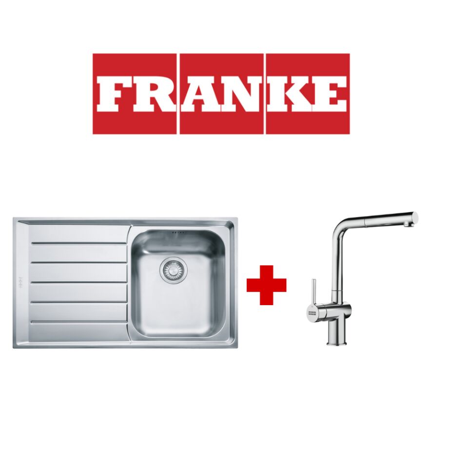 Franke Neptun NEX 611 Sol Damlalıklı Çelik Eviye & Active Plus Çelik Armatür Kampanyası