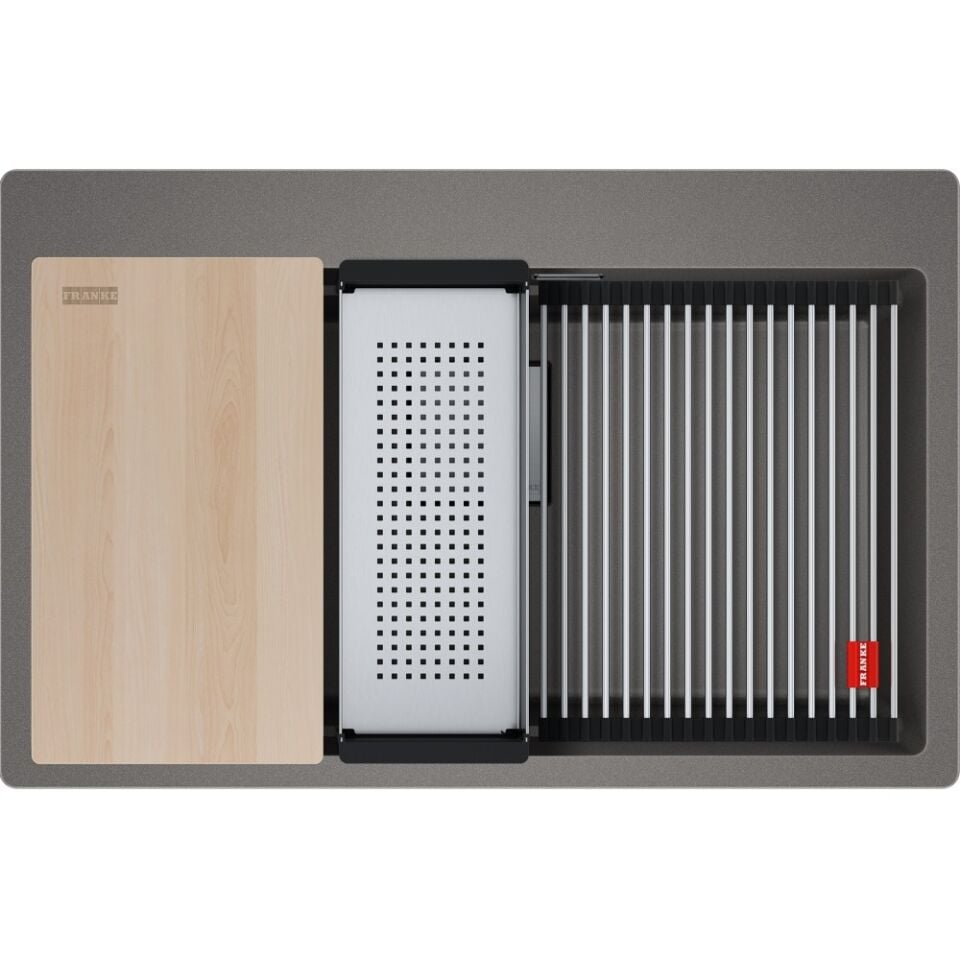 Franke Kubus 2 KNG PRO 610-73 Stone Grey Granit Eviye