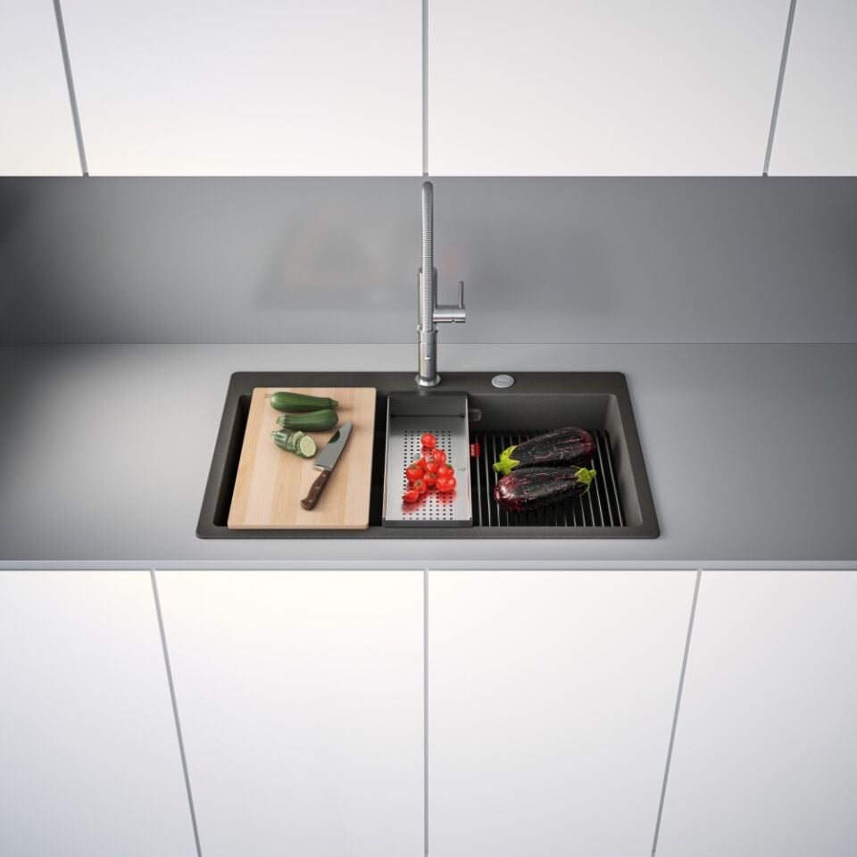 Franke Kubus 2 KNG PRO 610-73 Slate Grey Granit Eviye