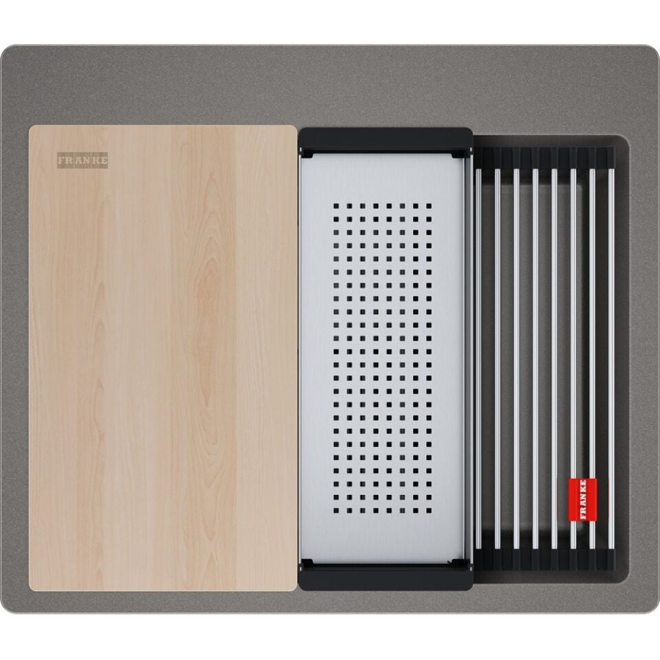 Franke Kubus 2 KNG PRO 610-53 Stone Grey Granit Eviye