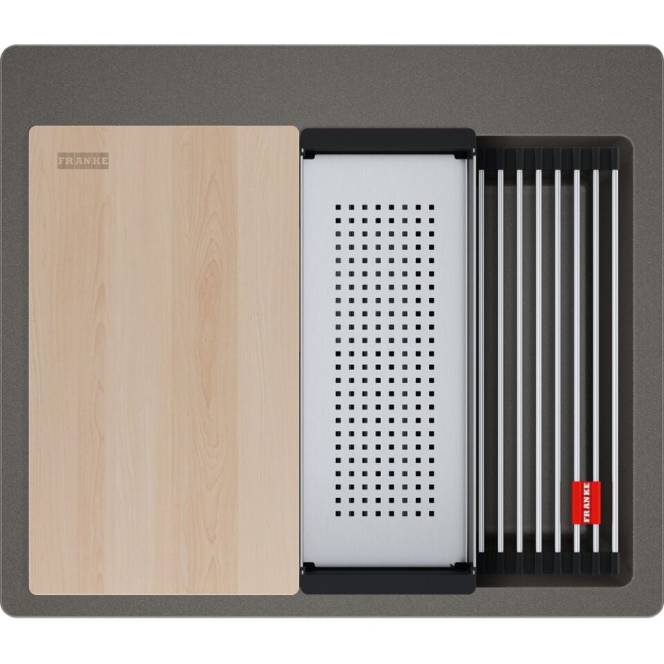 Franke Kubus 2 KNG PRO 610-53 Slate Grey Granit Eviye