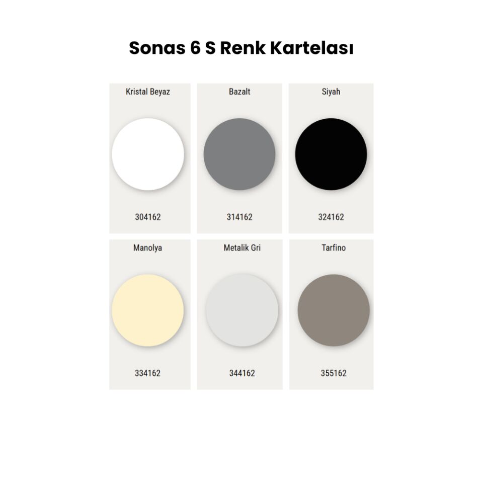 Nuevo Sonas 6 S Damlalıklı Beyaz Seramik Eviye