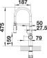 Blanco Catris-S Flexo Mat Siyah Armatür - 525793