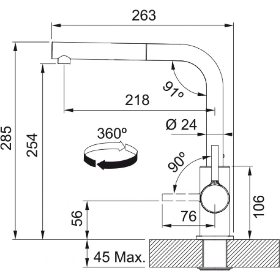 Franke Maris Mrx 110-50 Eviye ve Lina Spiralli Krom Armatür