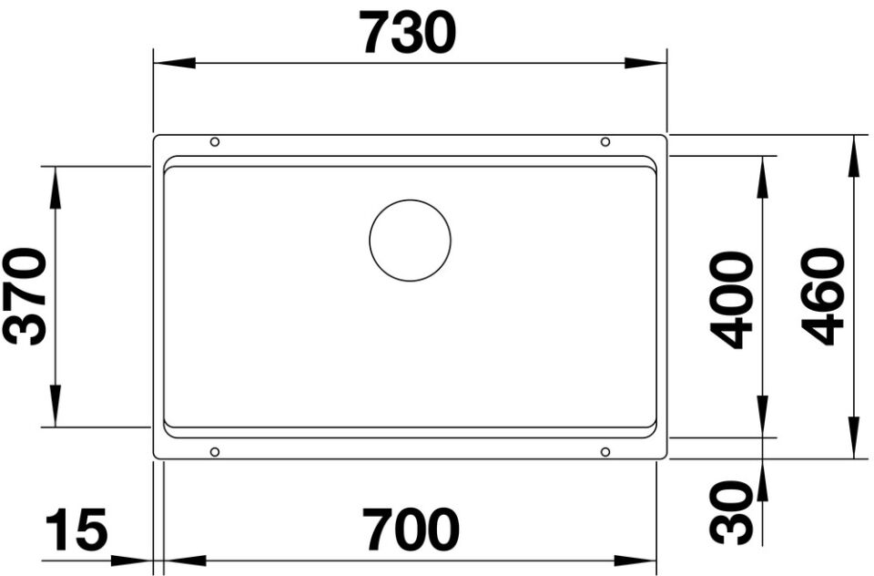 Blanco Etagon 700-U Tezgah Altı Beyaz Granit Eviye - 525171