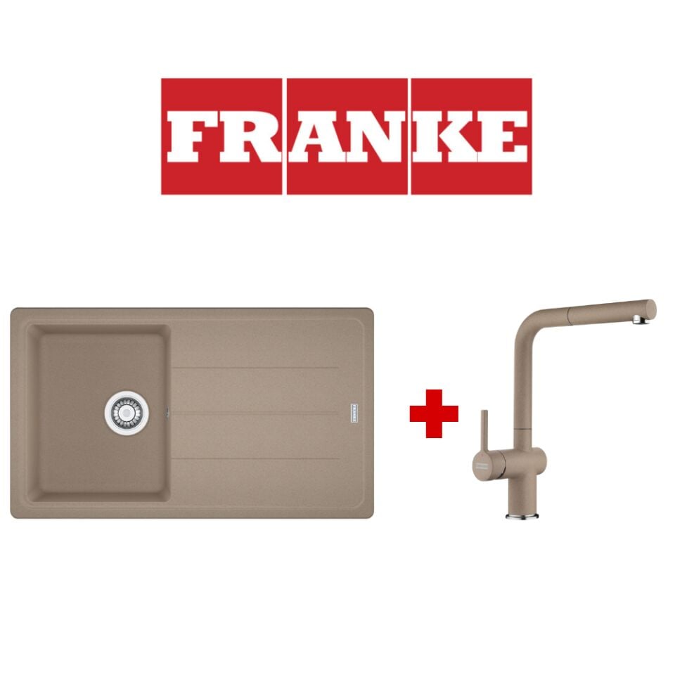 Franke Basis Bfg 611-86 Oyster Granit Eviye ve Active Plus 2.0 Oyster Armatür