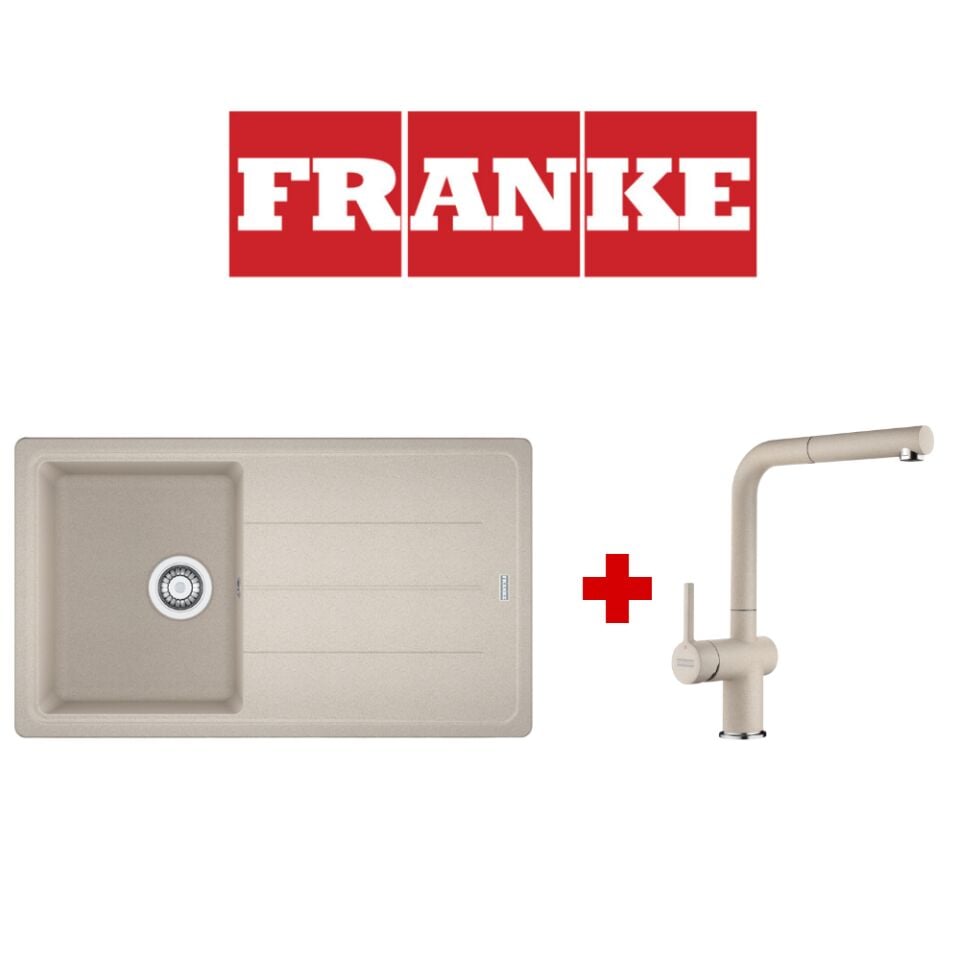 Franke Basis Bfg 611-86 Sahara Granit Eviye ve Active Plus 2.0 Sahara Armatür