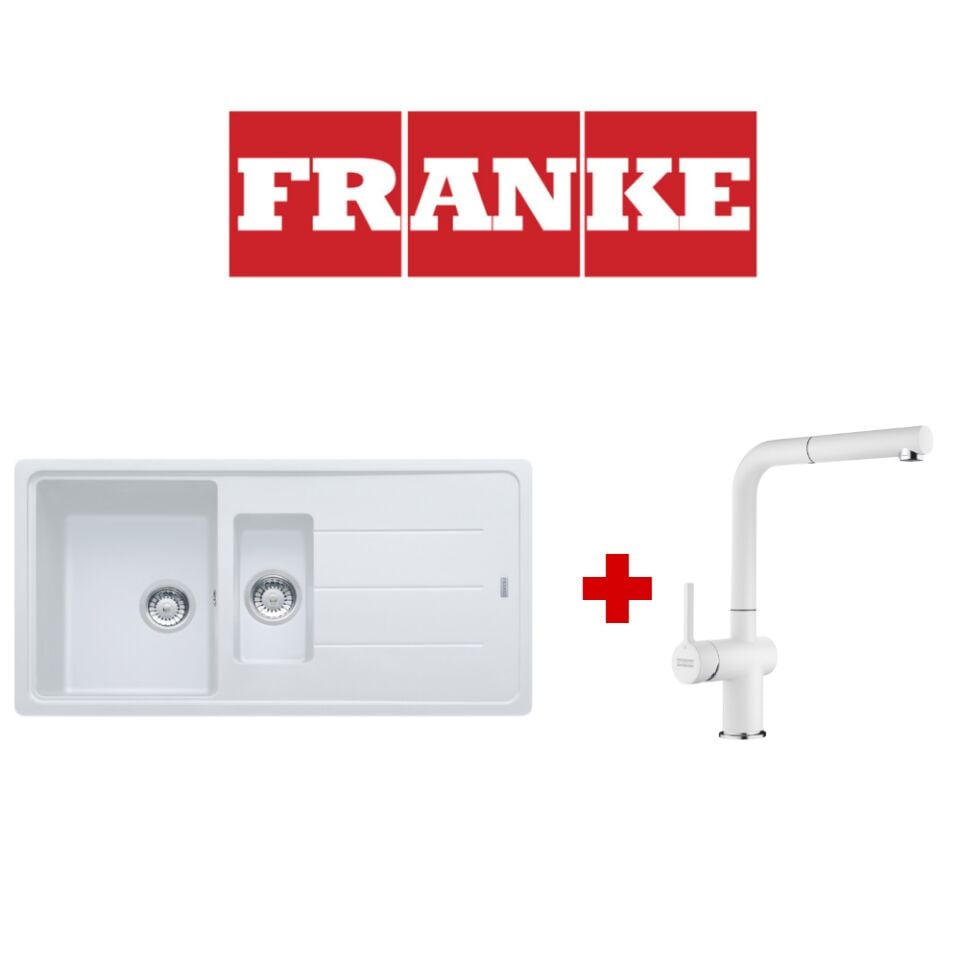 Franke Basis Bfg 651-97 Bianco Granit Eviye ve Active Plus 2.0 Bianco Armatür