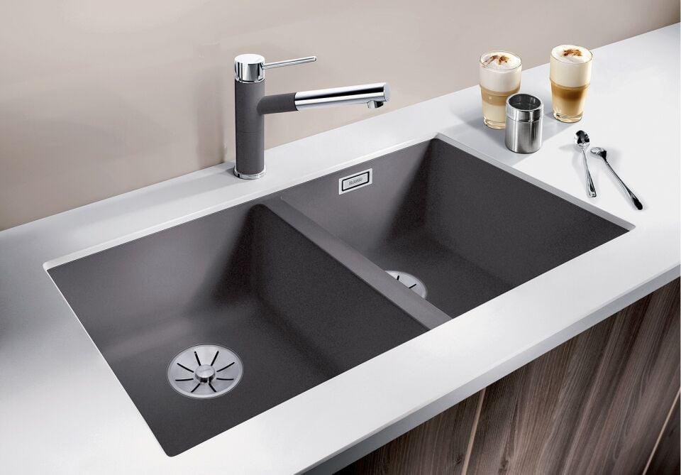 Blanco Subline 350/350 U Tezgah Altı Kahverengi Granit Eviye - 523583