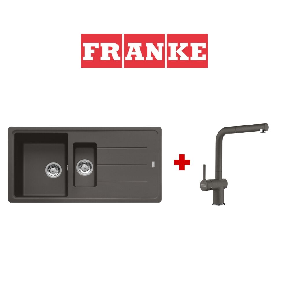 Franke Basis Bfg 651-97 Slate Grey Granit Eviye ve Active Plus 2.0 Slate Grey Armatür