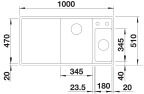 Blanco Axia III 6-S Sol Damlalıklı Kahverengi Granit Eviye - 523482