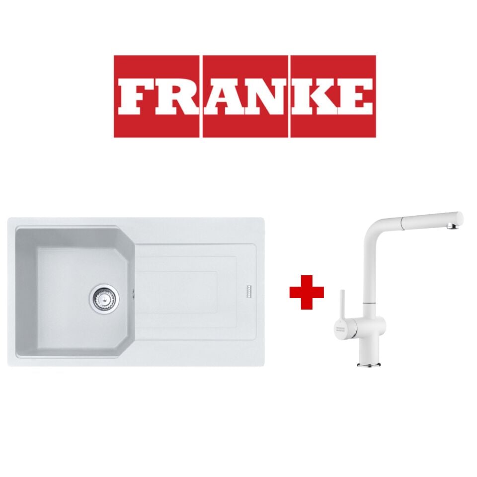 Franke Urban Ubg 611-86 Bianco Granit Eviye ve Active Plus 2.0 Bianco Armatür