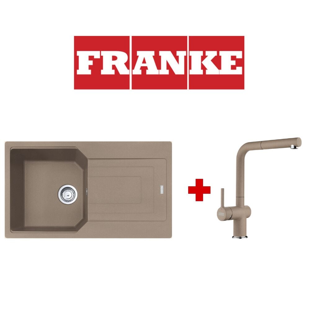 Franke Urban Ubg 611-86 Oyster Granit Eviye ve Active Plus 2.0 Oyster Armatür