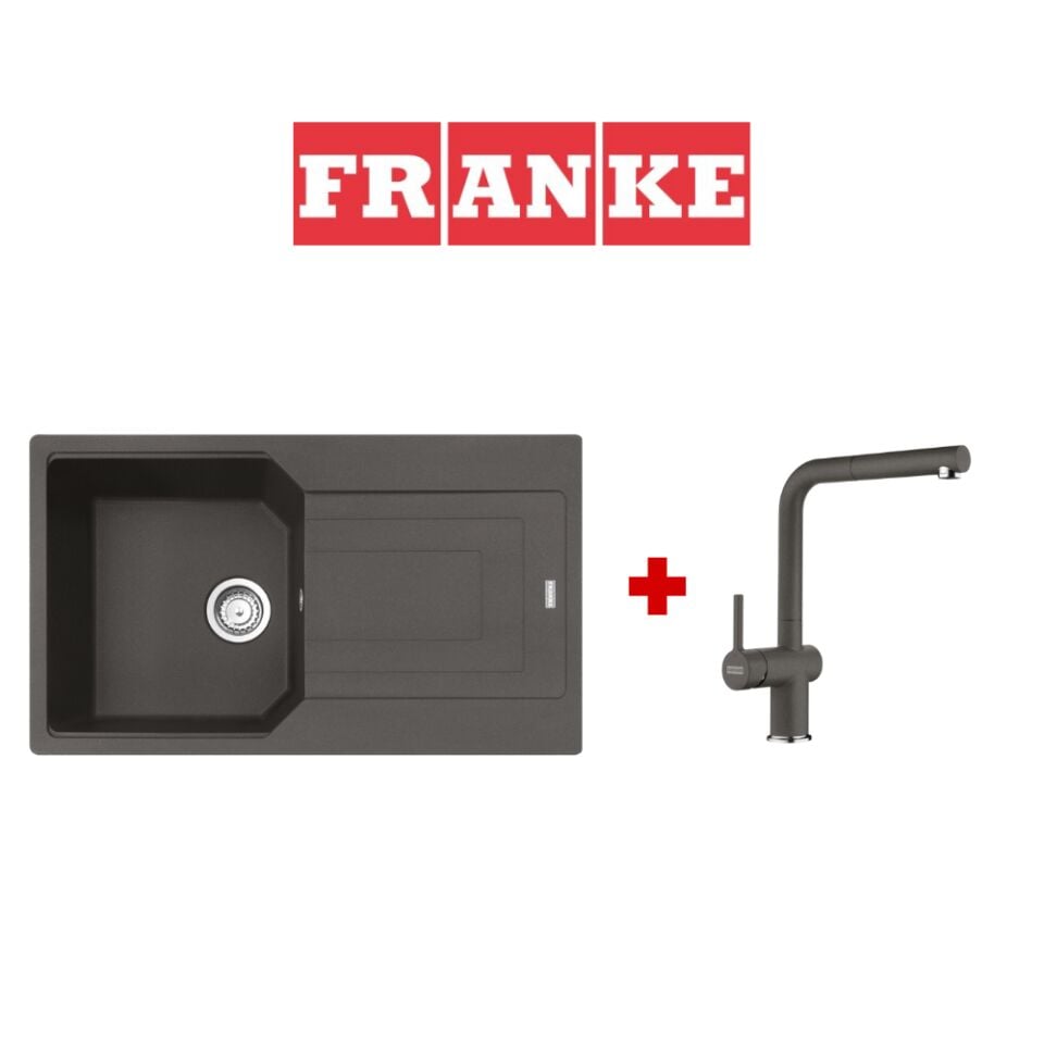 Franke Urban Ubg 611-86 Slate Grey Granit Eviye ve Active Plus 2.0 Slate Grey Armatür