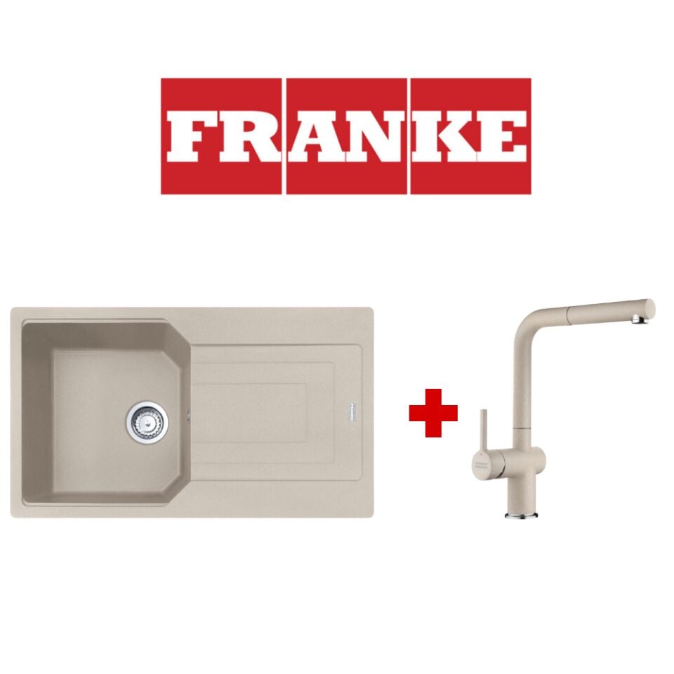 Franke Urban Ubg 611-86 Sahara Granit Eviye ve Active Plus 2.0 Sahara Armatür