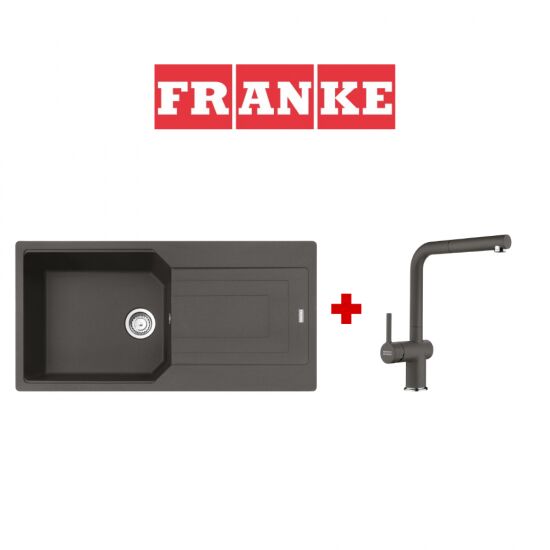 Franke Urban Ubg 611-100 Slate Grey Granit Eviye ve Active Plus 2.0 Slate Grey Armatür