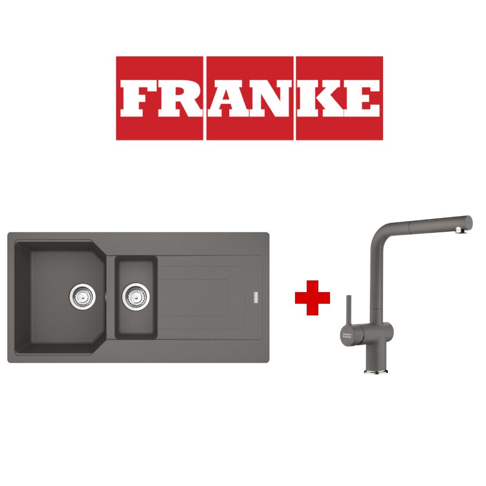 Franke Urban Ubg 651-100 Stone Grey Granit Eviye ve Active Plus 2.0 Stone Grey Armatür
