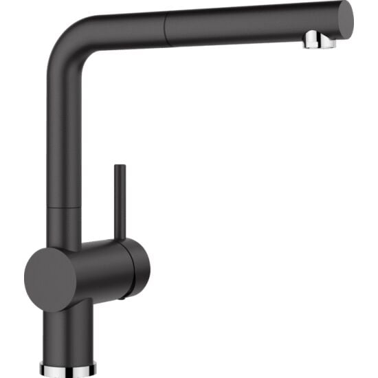 Blanco Subline 700-U Level Antrasit Granit Eviye Linus-S Spiralli Antrasit Armatür & Lato Antrasit Sabunluk Set