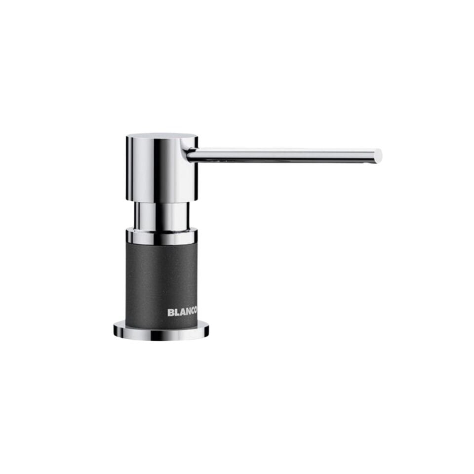 Blanco Subline 700-U Level Antrasit Granit Eviye Linus-S Spiralli Antrasit Armatür & Lato Antrasit Sabunluk Set