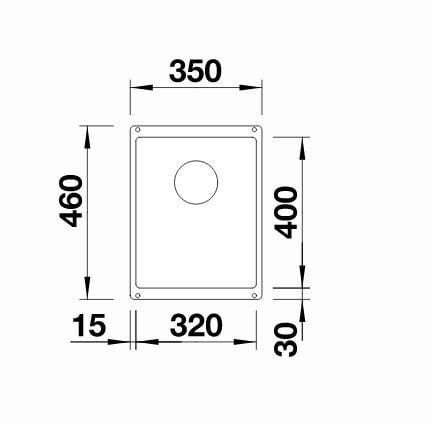 Blanco Subline 320-U Tezgah Altı Granit Kaya Gri Eviye - 523407