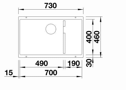 Blanco Subline 700-U Level Tezgah Altı  Alu Metallic Granit Eviye - 523454