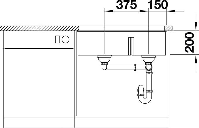 Blanco Subline 430/270-U Silgranit Kahverengi Tezgah Altı Eviye - 523160