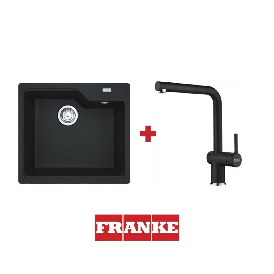 Franke Urban UBG 610-56 Nero Granit Eviye ve Active Plus 2.0 Nero Armatür
