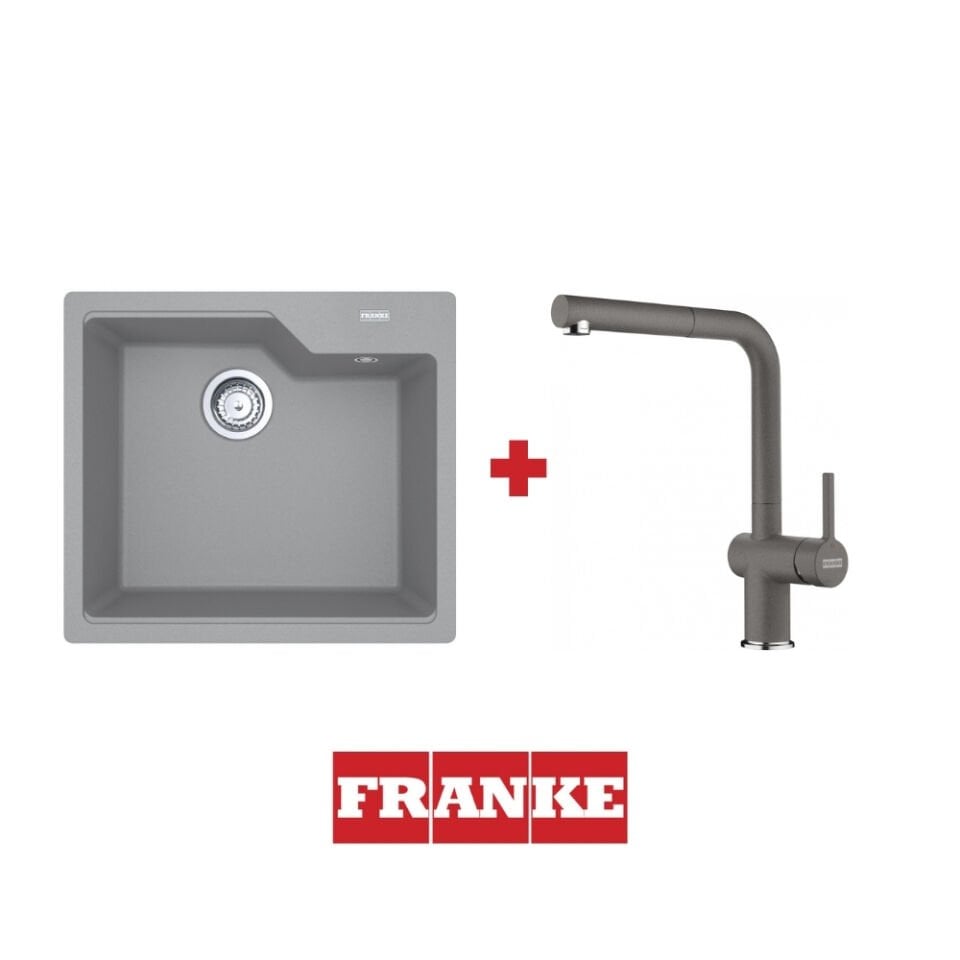 Franke Urban UBG 610-56 Stone Grey Granit Eviye ve Active Plus 2.0 Stone Grey Armatür