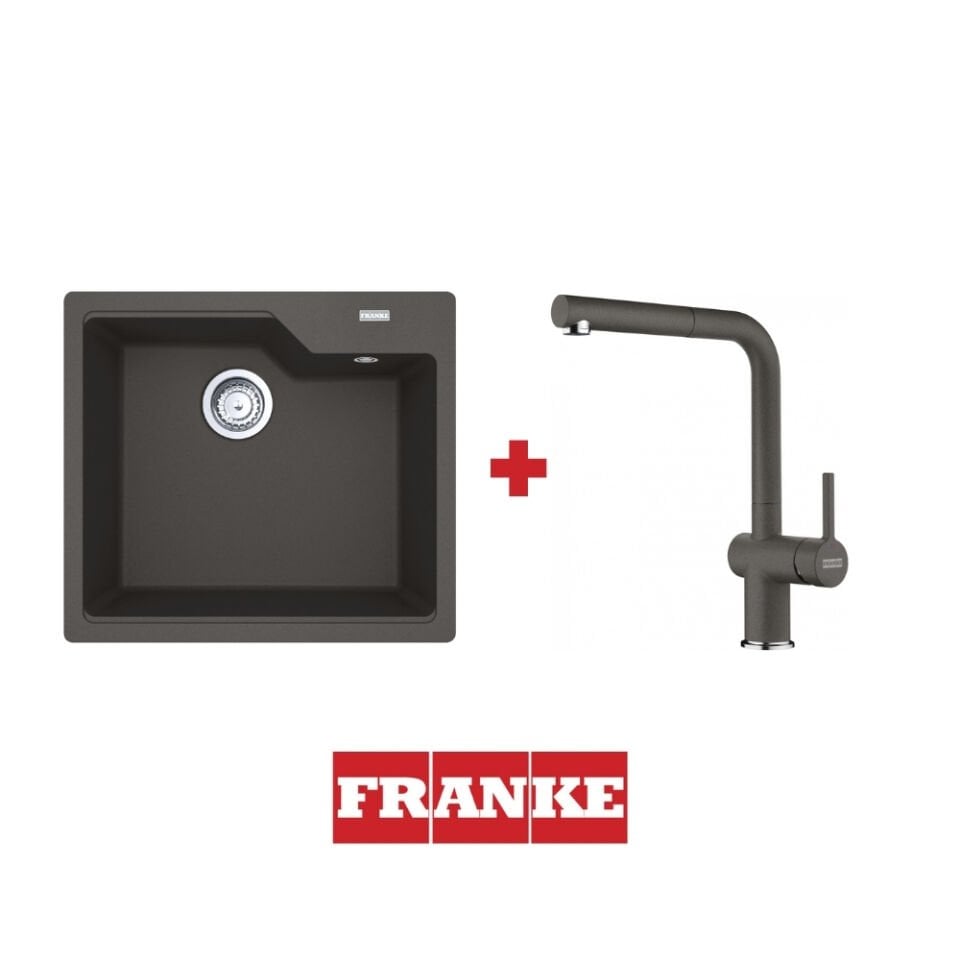 Franke Urban UBG 610-56 Slate Grey Granit Eviye ve Active Plus 2.0 Slate Grey Armatür