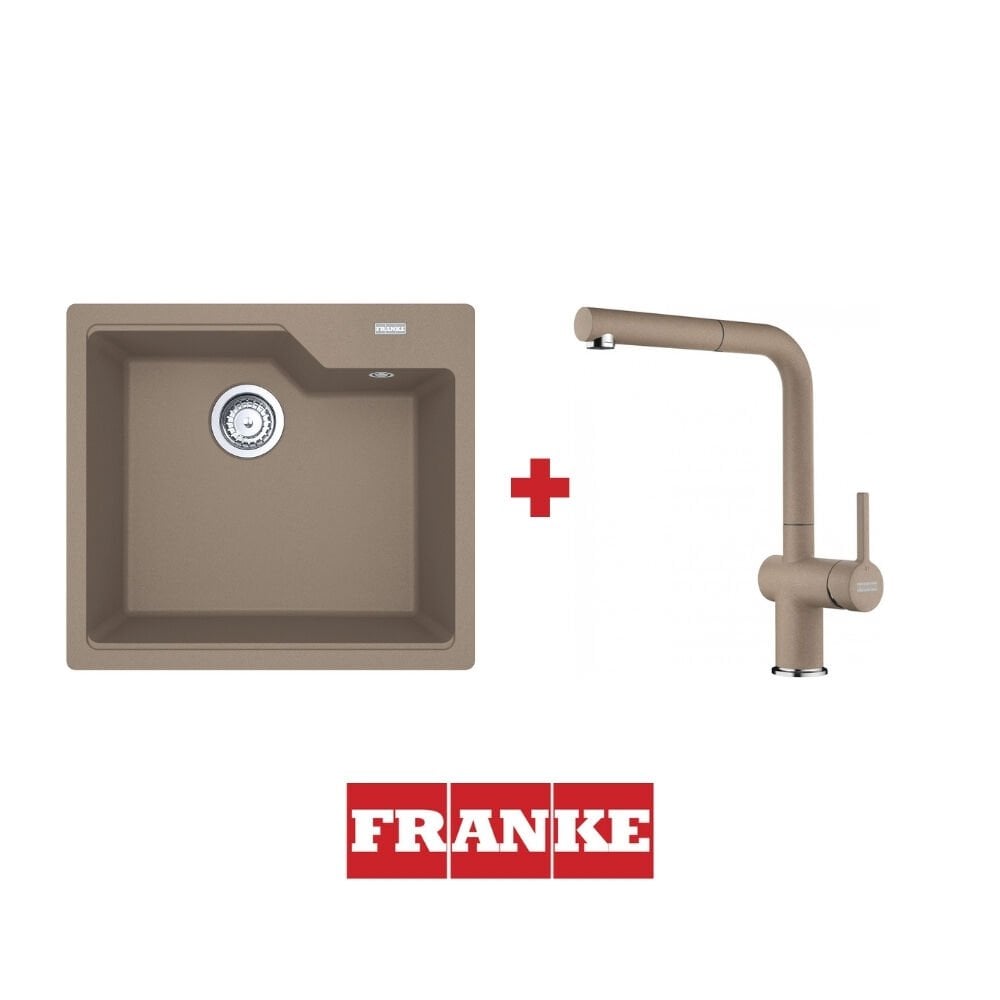 Franke Urban UBG 610-56 Oyster Granit Eviye ve Active Plus 2.0 Oyster Armatür