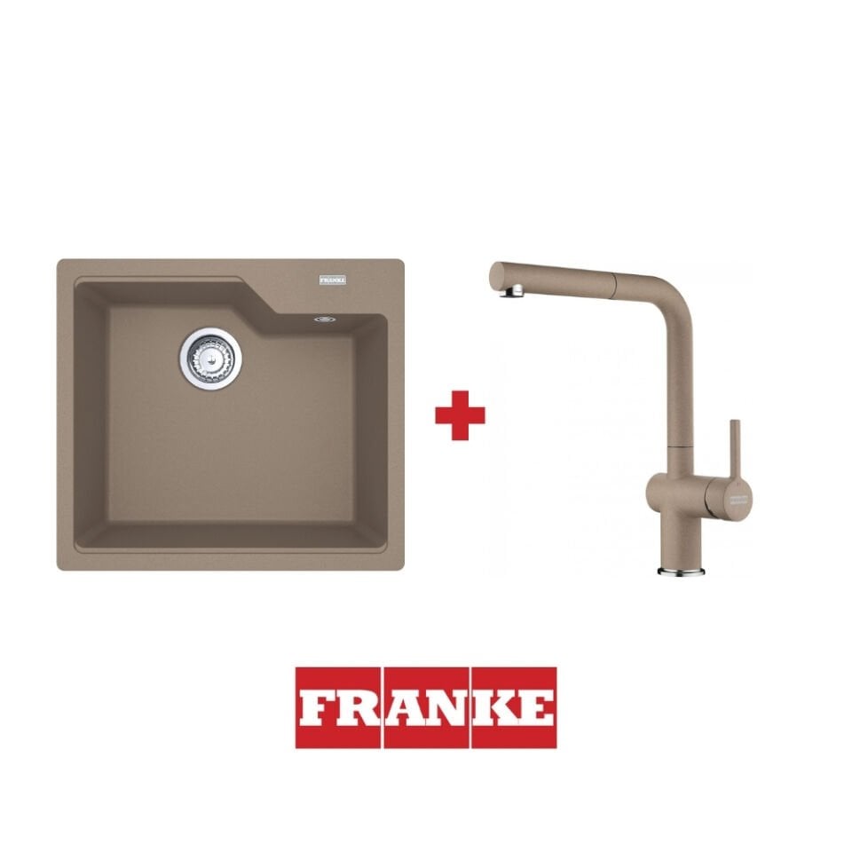Franke Urban UBG 610-56 Oyster Granit Eviye ve Active Plus 2.0 Oyster Armatür