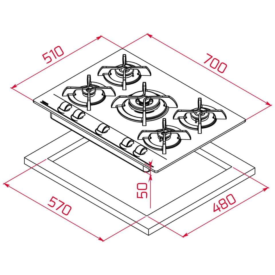Teka GBC 75030 KBC BK (E4) Ankastre Ocak - 112580041