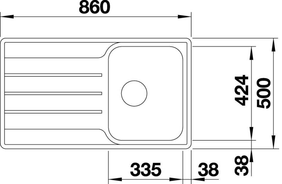 Blanco Lemis 45-S IF Paslanmaz Çelik Eviye - 523030
