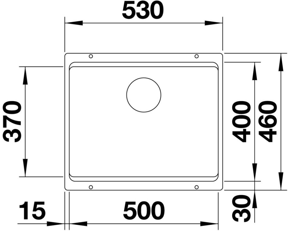 Blanco Etagon 500-U Tezgah Altı Granit Beyaz  Eviye - 522231