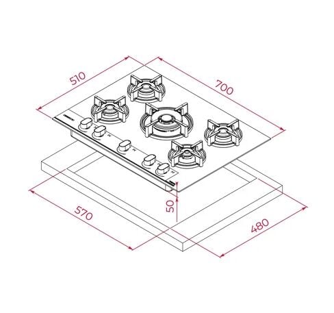 Teka GBC 75-G1 GBC BM (E5) Ankastre Ocak - 112570210