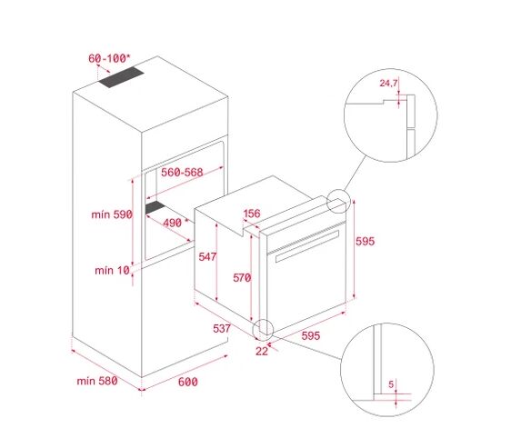 Teka HLB 8600 BK Ankastre Fırın - 111000071