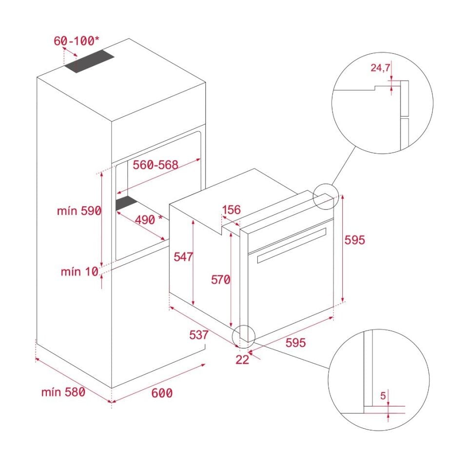 Teka HLB 8400 BK Ankastre Fırın - 111000005