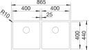 Blanco Claron 400/400-IF Paslanmaz Eviye - 521617