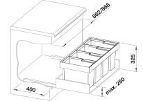 Blanco Flexion II Low 90/4 Atık Saklama Kabı - 521475