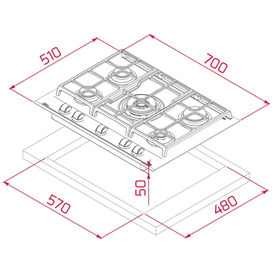 Teka GZC 75330 XBC BK (E4) Ankastre Ocak - 112570173