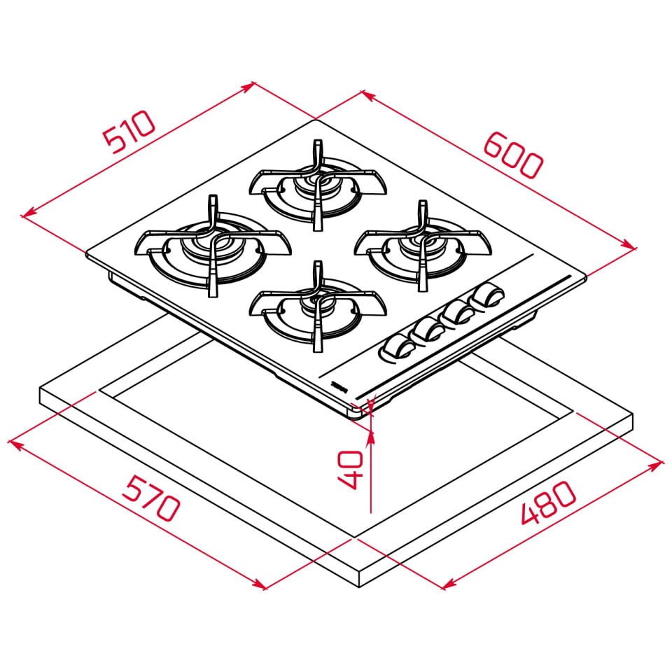 Teka GBC 64002 KBC BK (E4) Ankastre Ocak  - 112580045