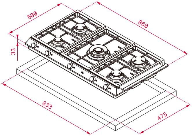 Teka EX 90.1 5G AI AL DR CI NTB (E4) Ankastre Ocak - 112610038