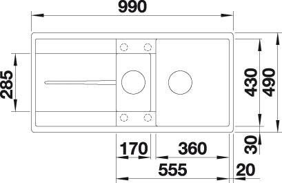 Blanco Metra 6-S F Granit Beyaz Eviye - 519115